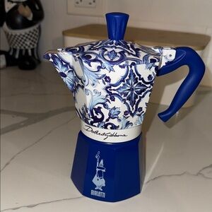 Dolce & Gabbana Blue and White Bialetti Espresso Maker